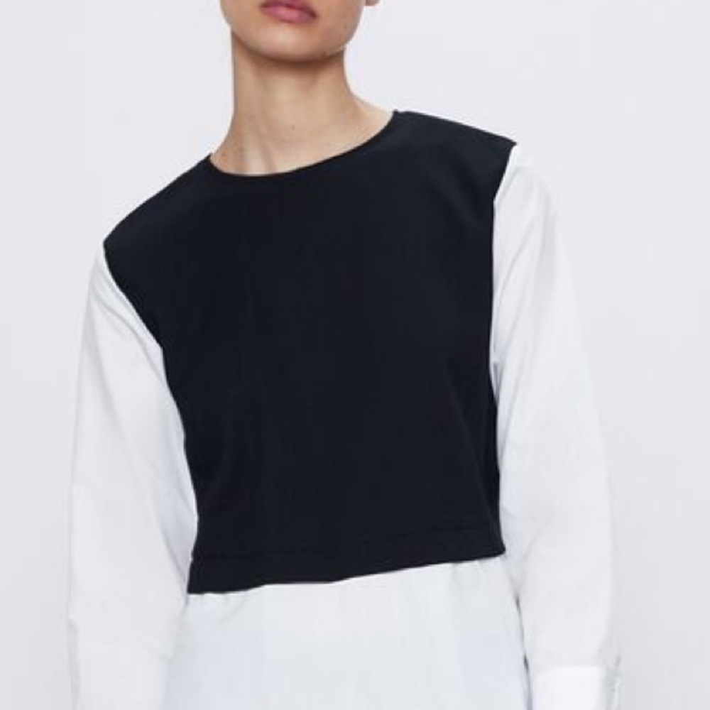 Combined poplin top